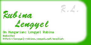rubina lengyel business card